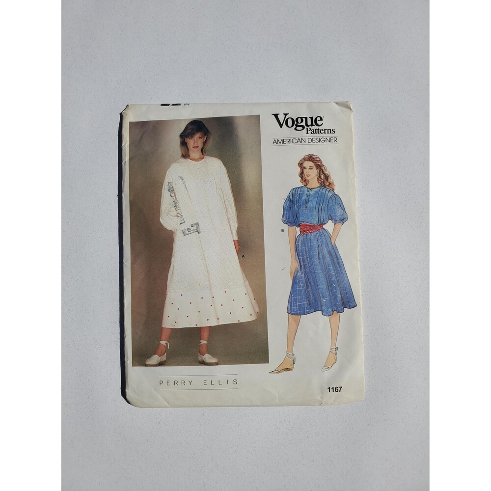 Vintage 1980s Perry Ellis Misses Dress Pattern – Vogue Patterns
